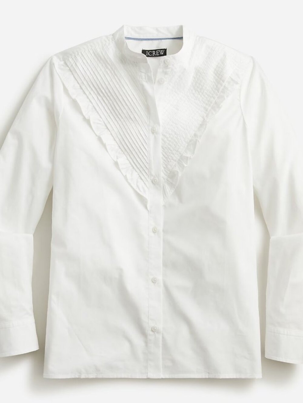 J. Crew Ruffle-Trim Cotton Poplin Button-Up Shirt
